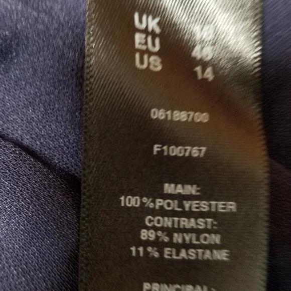 Asos Curve NWT Navy Tunic Top with Lace Details and Flounce hem . Size 14 - Picture 6 of 9